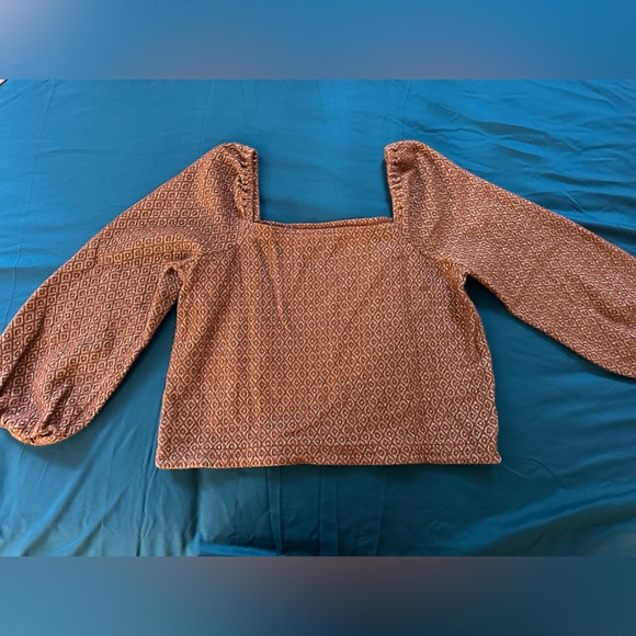 Madewell Off-the-Shoulder Brown Diamond Sweater - Picture 1 of 5